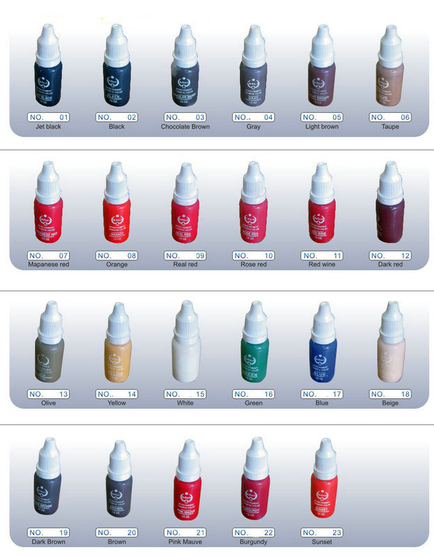 High quality Permanent make up ink 23colors