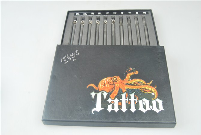 New Stainless Steel Long Tattoo Tip Kit