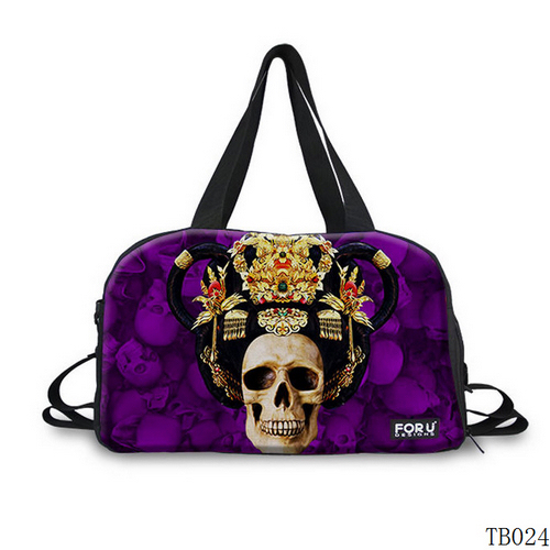 Tattoo Collection Skull Tote Bag Purple