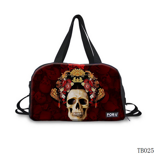 Tattoo Collection Skull Tote Bag Dark Red