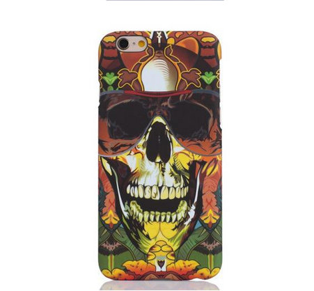 Glass Skull Tattoo Mobile Phone Shell