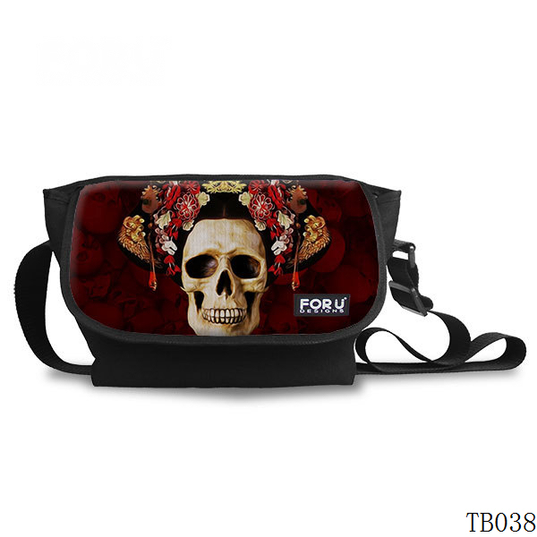 Vintage Skull Messenger Bag For Tattoo Artist