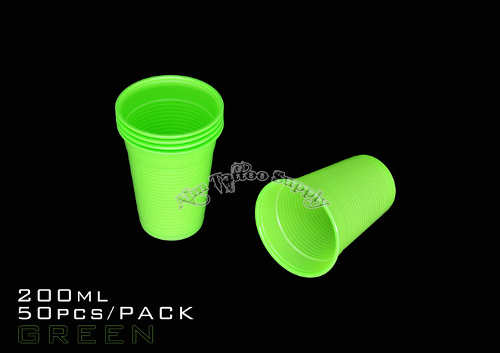 Green Tattoo Disposable Rinse Cup