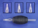 Black Rubber Gripped clear Disposable Tubes