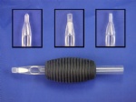 Black Rubber Gripped clear Disposable tip