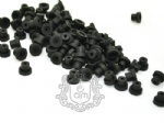 New Black Soft Tattoo Machine Nipple Gromment Silica Gel  100pcs