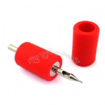 Red Soft Silicone Tattoo Grip Cover