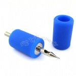 Blue Soft Silicone Tattoo Grip Cover