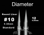 #10  Round Liners tattoo needles