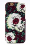 Red Flower Skull Tattoo Mobile Phone Shell