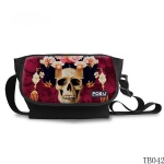 Tattoo Skull Messenger Bag Dark Red