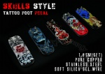 Beautiful Girl Skull Style Tattoo Foot Pedal