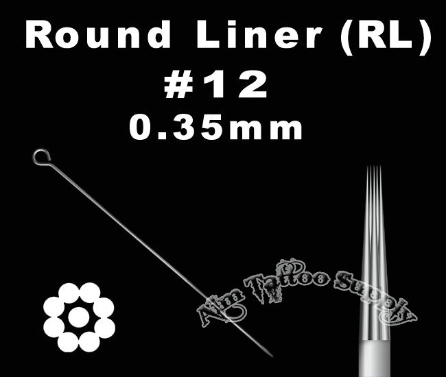 #12 Round Liners tattoo needles