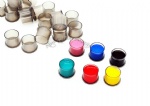 Clear Black tattoo ink cap with base L size